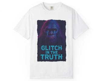 Vaporwave Bigfoot T-Shirt: Retro Glitch Cryptid Tee