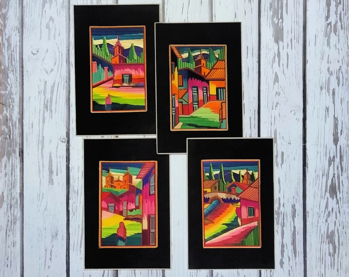 Vintage Mexican Straw Art Popotillo Straw Mosaic Straw Etsy