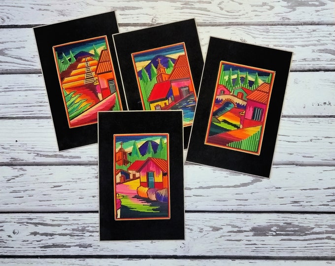 Vintage Mexican Straw Art Popotillo Straw Mosaic Straw Etsy