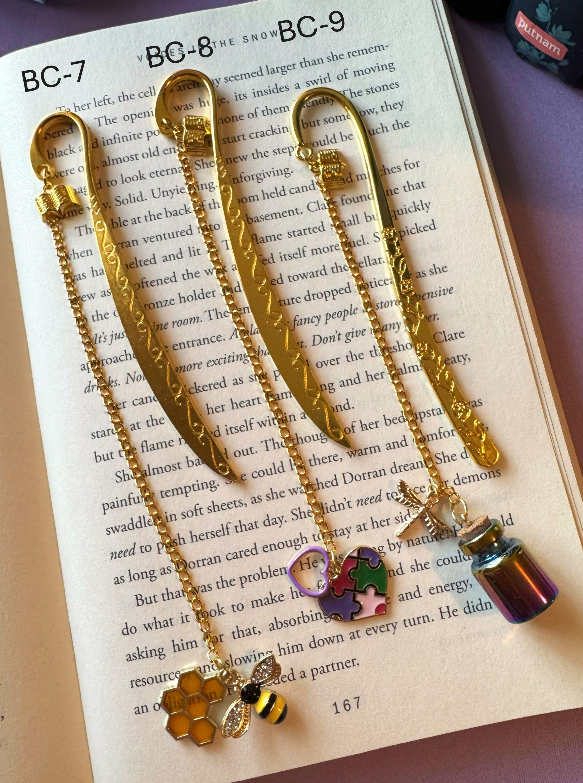 Unique Premade Metal Bookmarks Adorned With Charms. - Etsy