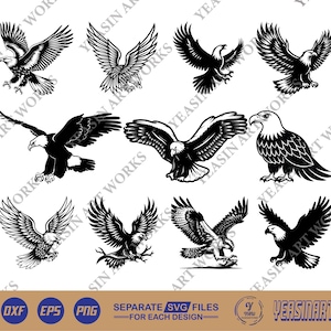 Eagle SVG, Eagle Vector, Silhouette, Cricut file, Clipart, Cuttable Design, Png, Dxf & Eps Designs.