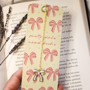 Romance Bookmark - Charm Bookmark Gift - Hand-Painted - Pretty Girls Read Books - Enemy to Lovers Bookmark - Book Club - Girly