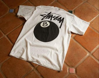 Vintage 1990s Stussy Logo Double Sided Single Stitch Graphic Vintage 1990s Stussy Logo Double Sided Single Stitch Graphic