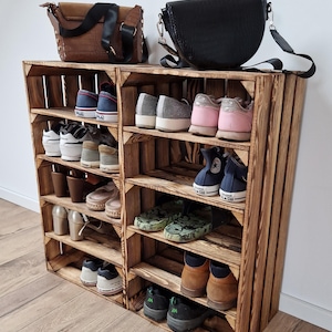 Grandes caisses en bois, Boîtes robustes pour le rangement et l'organisation, Étagères en bois