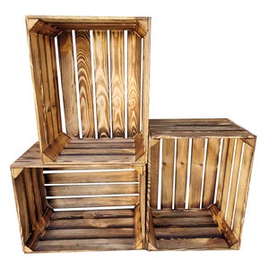 PYXIDAS Lot de 6 Caisses en bois pour le stockage, l'organisation et la