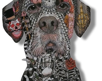 Dalmatian Abstract Art Print: Unique Wall Decor (Digital Download)