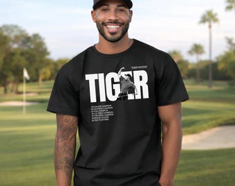 Tiger Woods Fan Inspired Shirt, Golf Fan T-Shirt, Golf Fan Tee, Mens Golf Custom Shirt, Tiger Golf Shirt, Golf Graphic Tee, Gift Golf Lovers