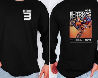 Eli Tomac Motocross Long Sleeve Shirt, Motocross Jersey,  Dirt Bike Shirt, Eli Tomac Shirt, Supercross Fan Shirt, Supercross Shirt Men