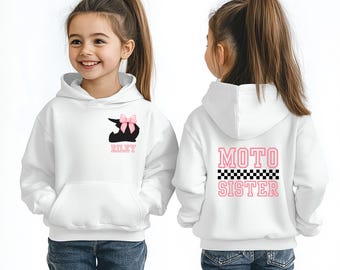 Custom Motocross Hoodie, Personalized Kids Motocross Shirt, Kids Dirtbike Tee, Toddler Dirtbike Shirt, Girls Motocross Shirt Custom Moto Tee