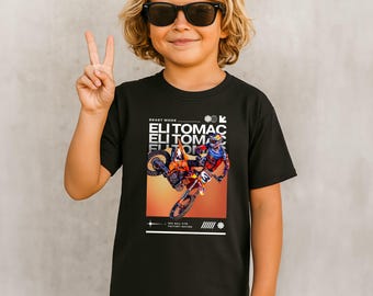 Eli Tomac Kids Motocross Shirt, Kids Motocross Jersey, Kids Race T-Shirt, Eli Tomac Shirt, Boys Dirt Bike Shirt, Kids Racing Tee, Braaap