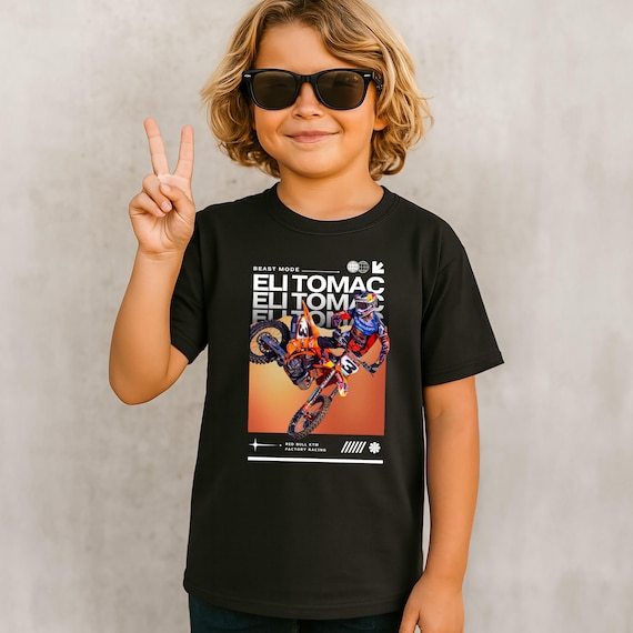 Eli Tomac Kids Motocross Shirt, Kids Motocross Jersey, Kids Race T-Shirt, Eli Tomac Shirt, Boys Dirt Bike Shirt, Kids Racing Tee, Braaap