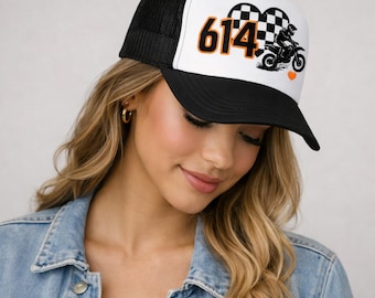 Custom Motocross Number Foam Trucker Hat, Personalized Dirt Bike Rider Hat, Racing Number Hat, ATV MX Gift, Girls Motocross Hat