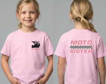 Comfort Colors Custom Motocross Girls Shirt, Personalized Kids Motocross Shirt, Kids Dirtbike Tee, Toddler Dirtbike Shirt