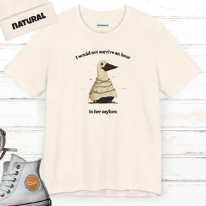 Memecore Animal T-Shirt, Surreal Funny Graphic Shirt, Duck Shirt - Vintage Whimsical Cartoon Tee, Absurdist Tee