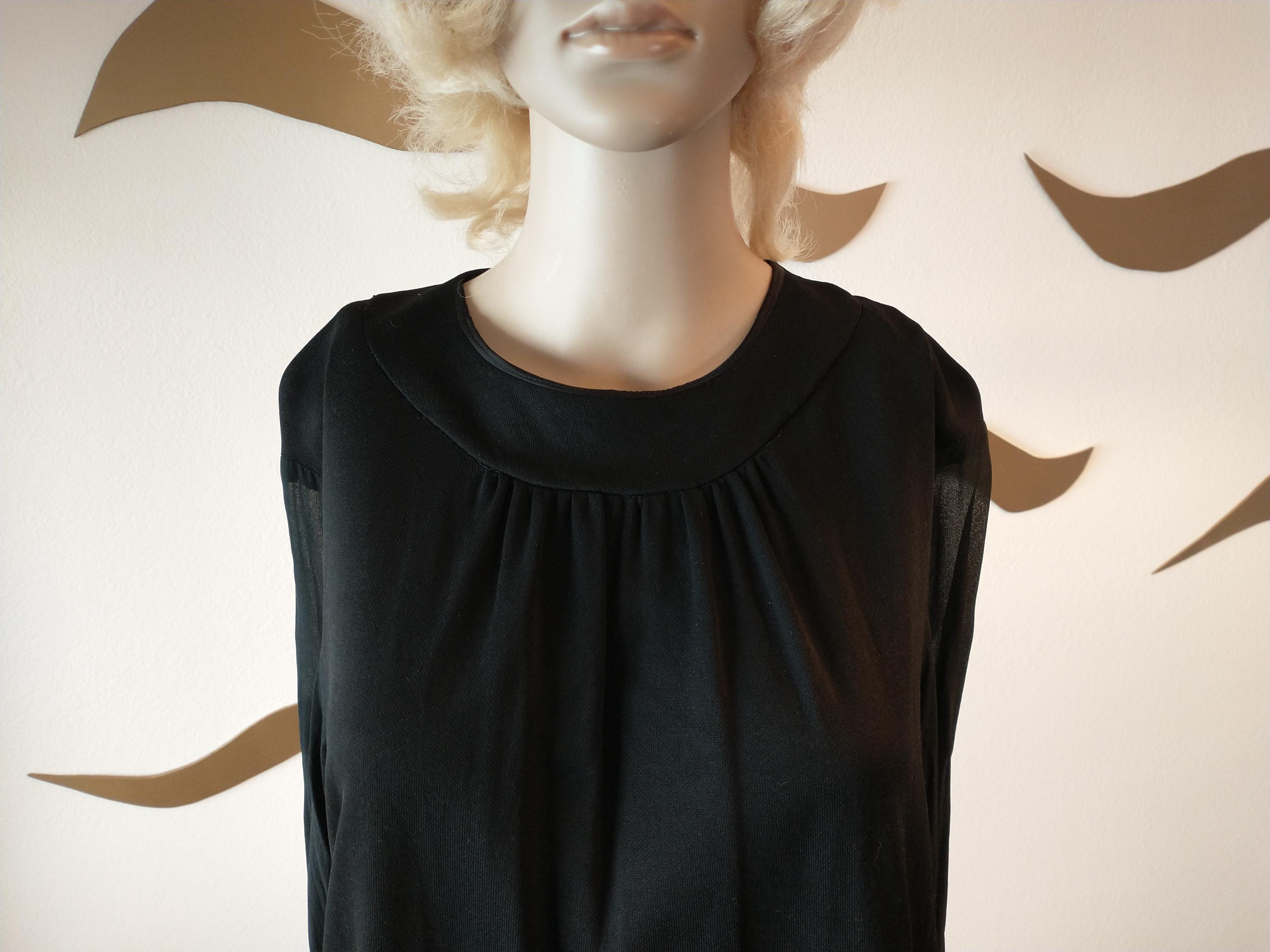 sheer sleeve shift dress black Sheer Sleeves Shift Dress, Black