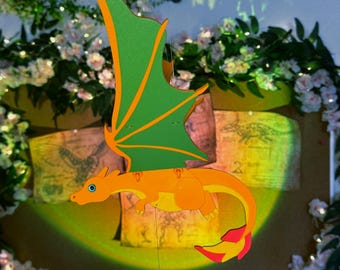 Dragón de Fuego Volador – Móvil colgante de fantasía