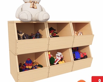 DIY Stackable Wooden Storage Bin Plan: Toy & Pantry Organizer (PDF Download)