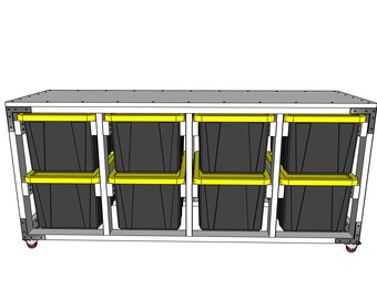 DIY Garage Workbench Build Plan: Tote Storage (PDF)