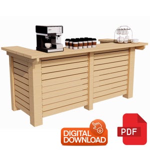 Outdoor Wooden Bar Plans: DIY Patio Furniture Build Guide (PDF Download)