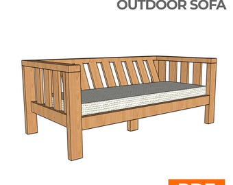 DIY Wooden Outdoor Sofa Build Plan (PDF)