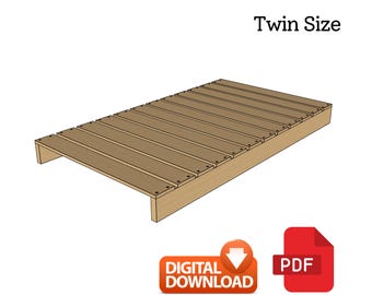 DIY Twin Low Profile Platform Bed Plan: Woodworking (PDF Download)