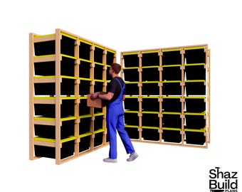 27 Gallon Tote Rack Plans: DIY Garage Storage Shelves (PDF Download)