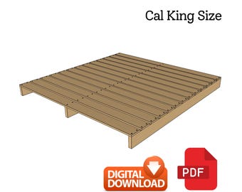 DIY California King Platform Bed Frame Plan (PDF Download)