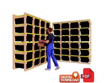 27 Gallon Tote Rack Plan: DIY Garage Storage Shelves (Digital Download)
