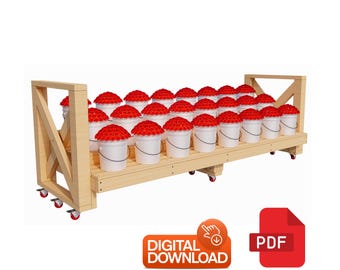 5-Gallon Bucket DIY Garden Stand (21 Buckets) | PDF Download