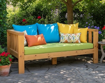 DIY 2x4 Outdoor Sofa Plans | Wooden Patio Couch Woodworking Plan (PDF Download)