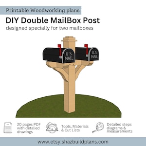 DIY Double Mailbox Post Plans: Modern Wood Design (PDF Download) - Etsy