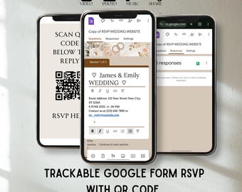 Customizable Online RSVP Page with Tracking & QR Code