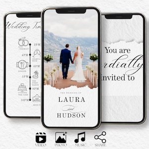 Wedding Video Invitation template Animated Wedding invitation with photo Animated Wedding Invitation Digital Invite Video Save the Date