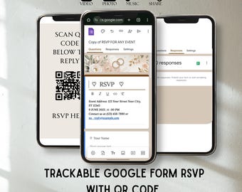 Customizable Online RSVP Page with Tracking & QR Code