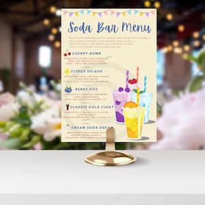 EDITABLE Graduation Party Dirty Soda Menu Canva Template PRINTABLE PNG Lemonade Bar Drink Sign Personalized Class of 2025 Grad Station Decor