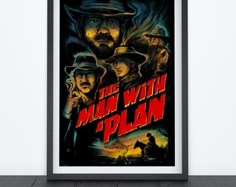 MAN WITH A PLAN Video Game Poster Art, Video Game Poster, Video Game Art, Gamer Room Decor, Gaming Prints, Wall Art