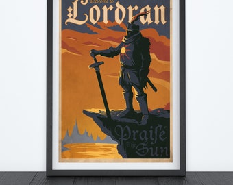 PRAISE THE SUN Video Game Art, Travel Poster, Video Game Art, Gaming Prints, Gaming Poster, Wall Art