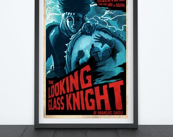 LOOKING GLASS KNIGHT Art Poster Print. Gaming Prints, Gaming Poster, Video Game Poster, Gaming Prints, Prints, Wall Art