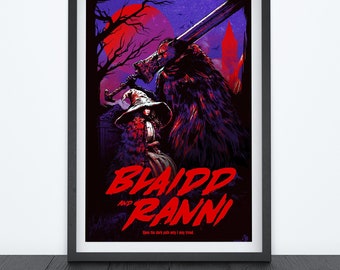 BLAIDD AND RANNI Video Game Poster, Travel Poster, Gaming Poster, Prints, Gamer Room Decor, Gaming Prints, Wall Art