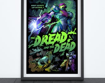 DREAD and THE DEAD Video Game Poster, Video Game Art, Gamer Room Decor, Gaming Prints, Wall Art