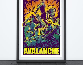 AVALANCHE Video Game Poster, Video Game Art, Prints, Gamer Room Decor, Gaming Prints, Wall Art