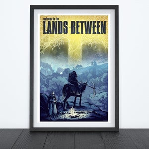 WELCOME to the LANDS BETWEEN Videospiel Poster, Spielzimmer Poster, Drucke, Spielzimmer Dekor, Gaming Poster, Reise Poster, Wand Kunst