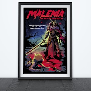 Póster de videojuego MALENIA BLADE de MIQUELLA, póster de viaje, póster de videojuegos, impresiones, decoración de habitación gamer, impresiones de videojuegos, arte mural