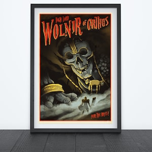 Póster de videojuego WOLNIR, decoración de videojuegos, decoración de sala de juegos, regalo de arte de videojuegos, impresión de videojuegos, arte mural
