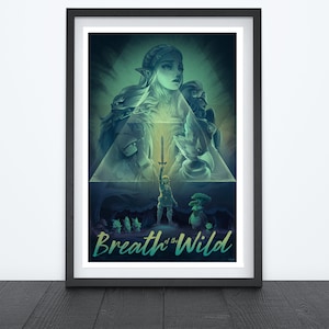 BREATH of WILD Video Game Poster Art, Breath of the Wild, Video Game Poster, Video Game Art, Fantasy Art, Gaming Prints, Wall Art