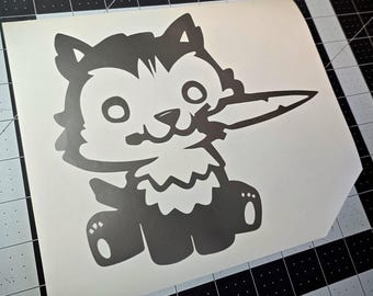 Great Grey Wolf Sif Vinyl Decal | Soulsborne Gift | Gaming Laptop Decal | Car Window Sticker