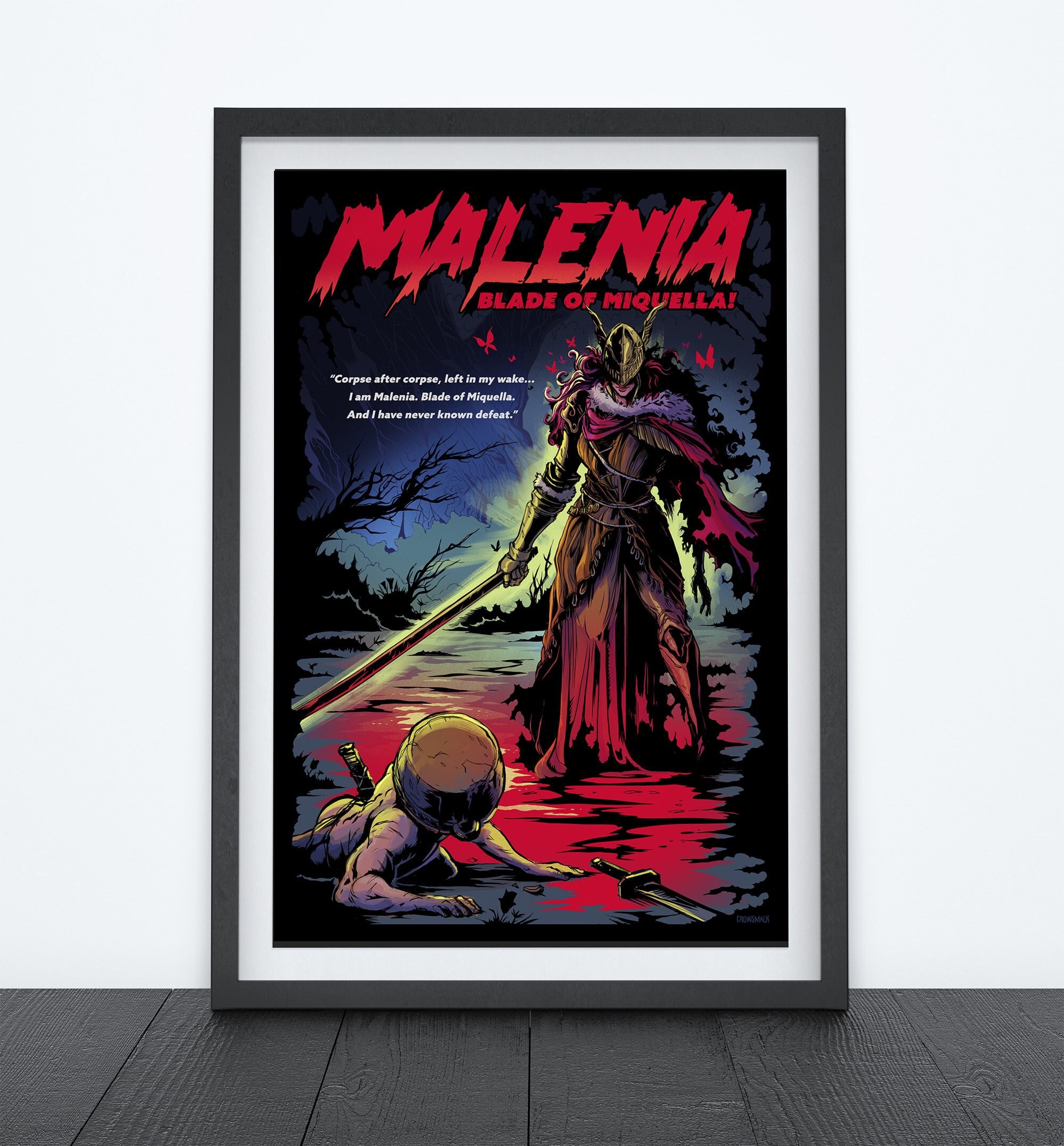 Malenia Blade of Miquella Elden Ring Video Game Art Poster – Crowsmack