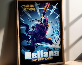 Rellana Twin Moon Knight Knight Poster | The Sword of Messmer Video Game Art (Printed In-House)