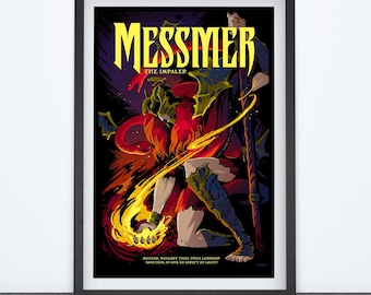 MESSMER the IMPALER Video Game Poster, Travel Poster, Gaming Poster, Prints, Gamer Room Decor, Gaming Prints, Wall Art