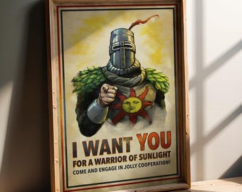 Warrior of Sunlight Recruitment Poster | Video Game Art Print | Original Artwork Printed In-House